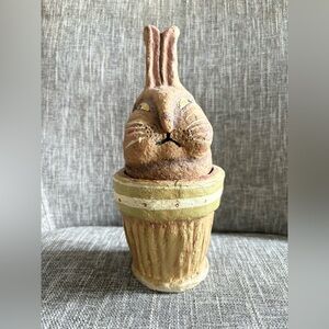 Johanna Parker Primitives by Kathy Easter Halloween Bunny candy dish decor